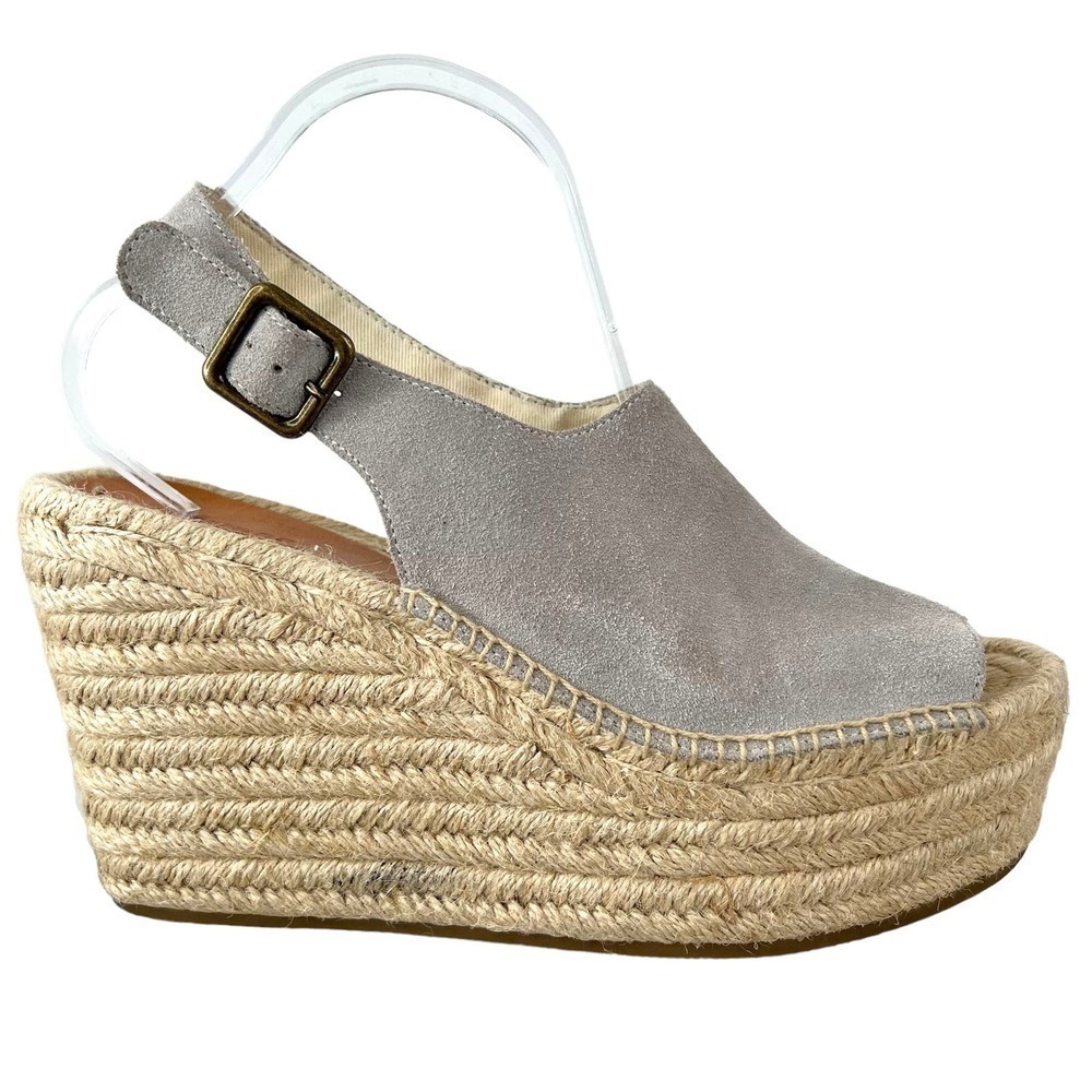 SOLUDOS Sevilla Espadrille Slingback Platform Sandal in Stone Size 10 - Picture 4 of 16